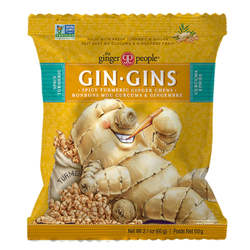 Ginger People - Gin-Gins Ginger Chews, Chewy Ginger Candy, Spicy Turmeric