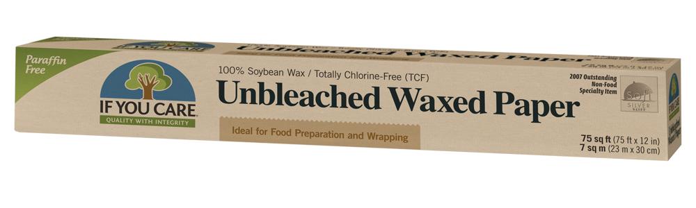 Unbleached Soybean Wax Paper by IF YOU CARE - 75 Ft. Rolls