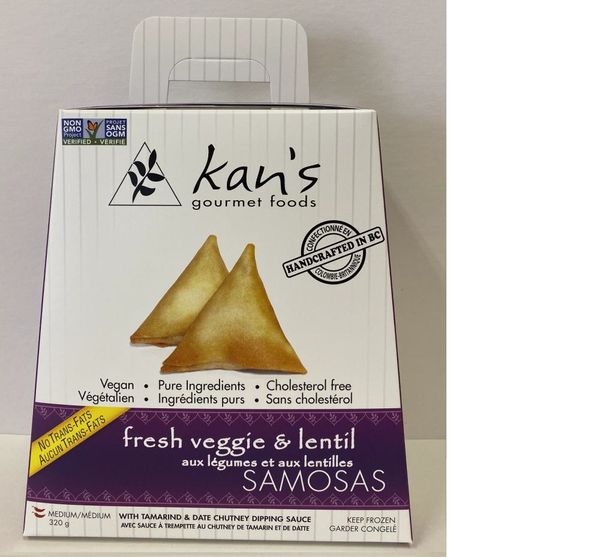 Kan's Gourmet Foods - Samosas, Fresh Veggie & Lentil