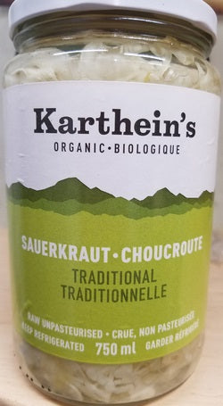 Karthein's Organic - Sauerkraut, Traditional, Organic, Large