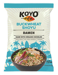 Koyo - Ramen Soup, Soba Buckwheat Noodles (vegan/no MSG) (89% organic ingredients)