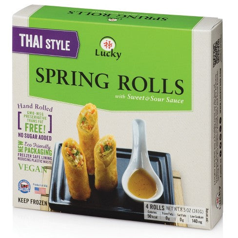 Lucky - Spring Rolls, Gluten Free, Thai Style, Sweet & Sour Sauce (4/pkg)