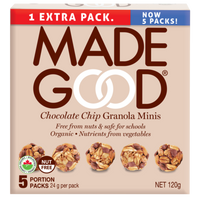 Made Good - Granola Bars, Minis, 5-Packs, Chocolate Chip, Organic