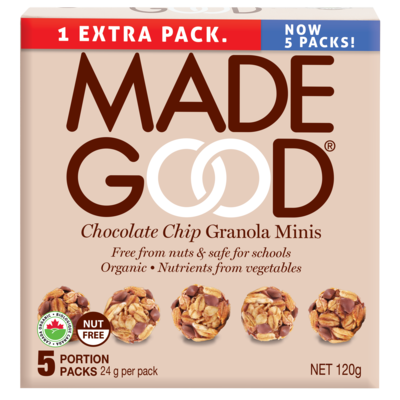 Made Good - Granola Bars, Minis, 5-Packs, Chocolate Chip, Organic