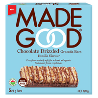 Made Good - Granola Bars, 5-Packs, Chocolate Drizzled Vanilla Flavoured, Organic