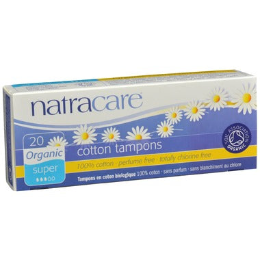 Natracare - Organic Tampons, Super, Non-Applicator