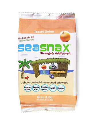 SeaSnax - Roasted Seasoned Seaweed, Toasty Onion, Organic