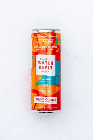 Squamish Water Kefir - Blood Orange Sparkling Probiotic Soda