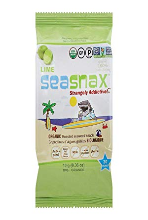 SeaSnax - Big Grab & Go, SeaSnax, Roasted Seasoned Seaweed, Lime