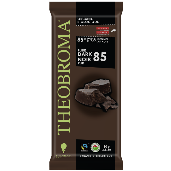 Theobroma - Chocolate Bar - Dark Chocolate, 85% Cacao