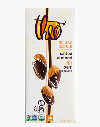 Theo - Chocolate Bar - Salted Almond 70%