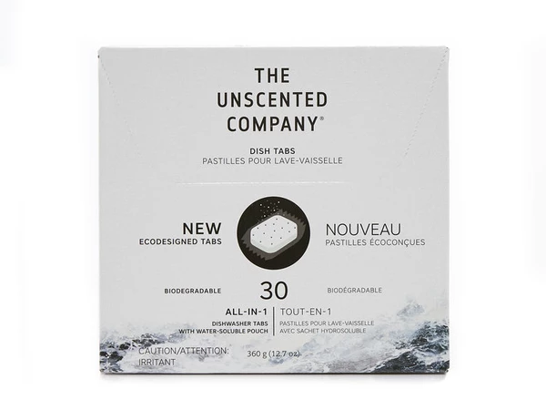The Unscented Co. - Dish Tabs, All-In-1 Dishwasher Tabs, Unscented