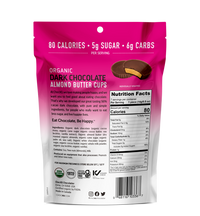 ChocXO - Almond Butter Cups, Dark Chocolate, 56% Cacao, Organic (gluten free) (pouch)
