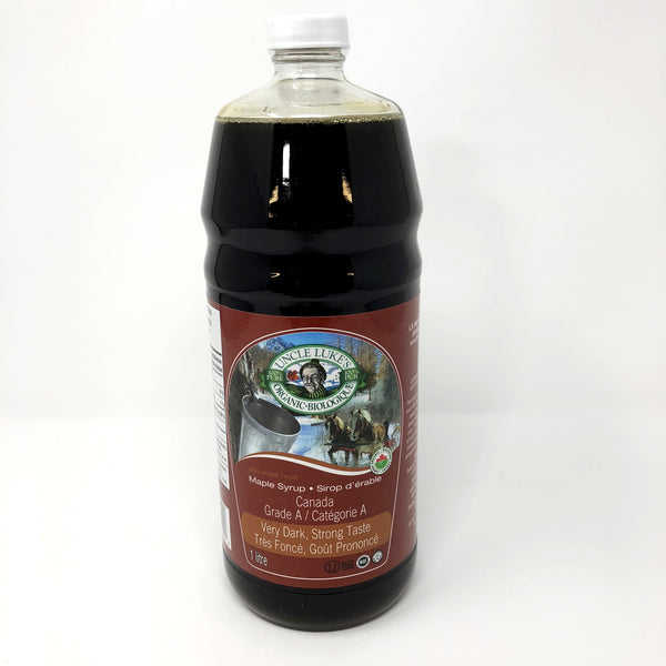 Uncle Luke's - Maple Syrup, Canada Grade A, Very Dark, Strong Taste, Organic
