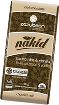 Zazubean - Nakid Bar - Cocoa Nibs & Vanilla