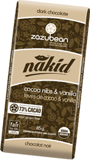 Zazubean - Nakid Bar - Cocoa Nibs & Vanilla