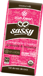 Zazubean - Sassy Bar - Pom & Hazelnut With Coconut Sugar