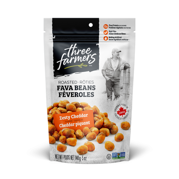 Three Farmers - Fava Beans, Roasted, Zesty Cheddar