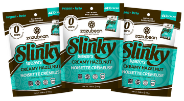 Zazubean - Teezers, Slinky, 44% Cacao, Creamy Hazelnut