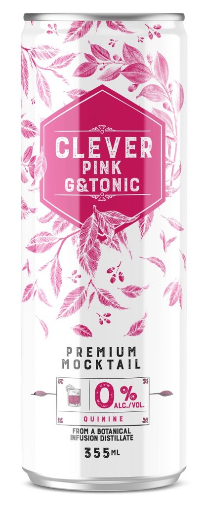 Clever - Premium Mocktails - Pink G & Tonic - 0% Alcohol