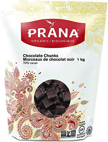 Prana - Dark Chocolate Chunks, 70% Cacao (resealable bag)