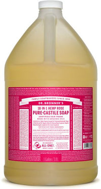Dr. Bronner's Magic Soap - Rose Pure-Castile Liquid Soap - 1 Gallon