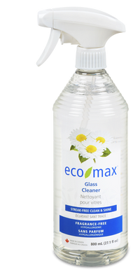 Eco-Max - Glass Cleaner Spray, Fragrance-Free, Hypoallergenic