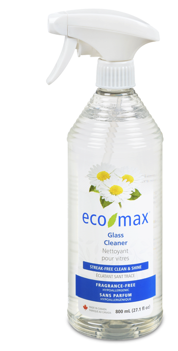 Eco-Max - Glass Cleaner Spray, Fragrance-Free, Hypoallergenic