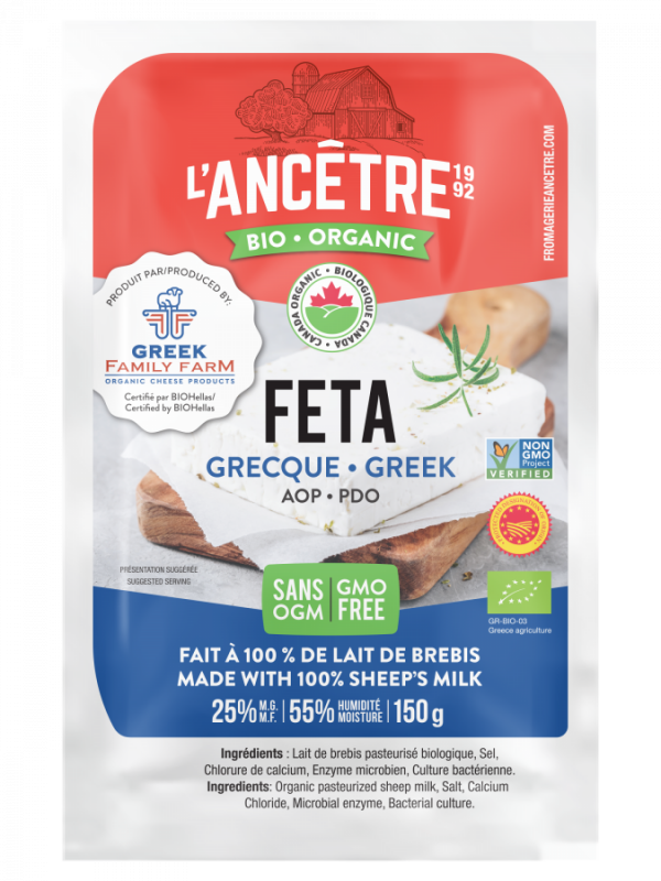 L'Ancetre - Feta w/Herbs, 100% Sheep Milk, Organic