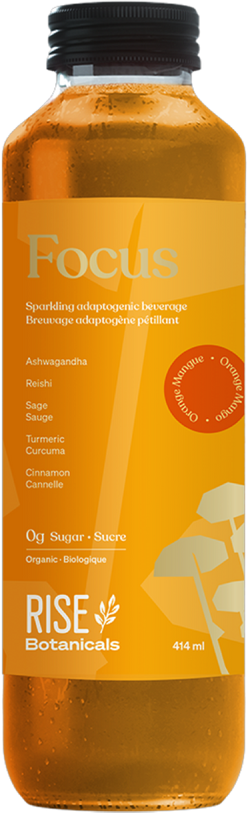 Rise - Sparkling Adaptogenic Beverage, Focus, Orange Mango