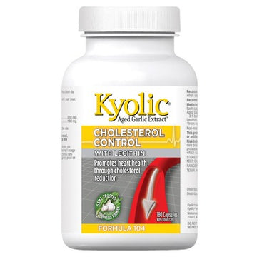 Kyolic - Formula 104 Cholesterol Control w/Lecithin - 180 capsules