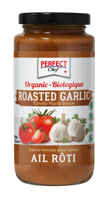 Perfect Chef - Tomato Pasta Sauce, Roasted Garlic, Mild, Organic (no added sugar)