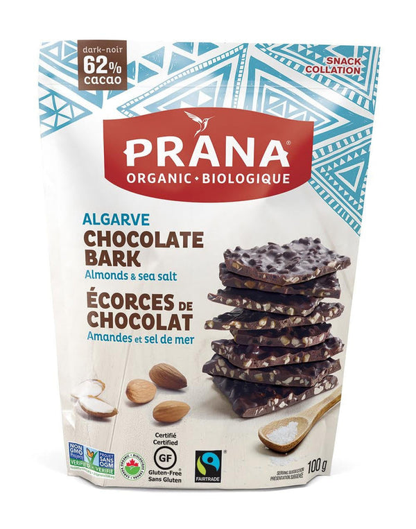 Prana - Chocolate Bark - 62 Dark with Almonds & Sea Salt