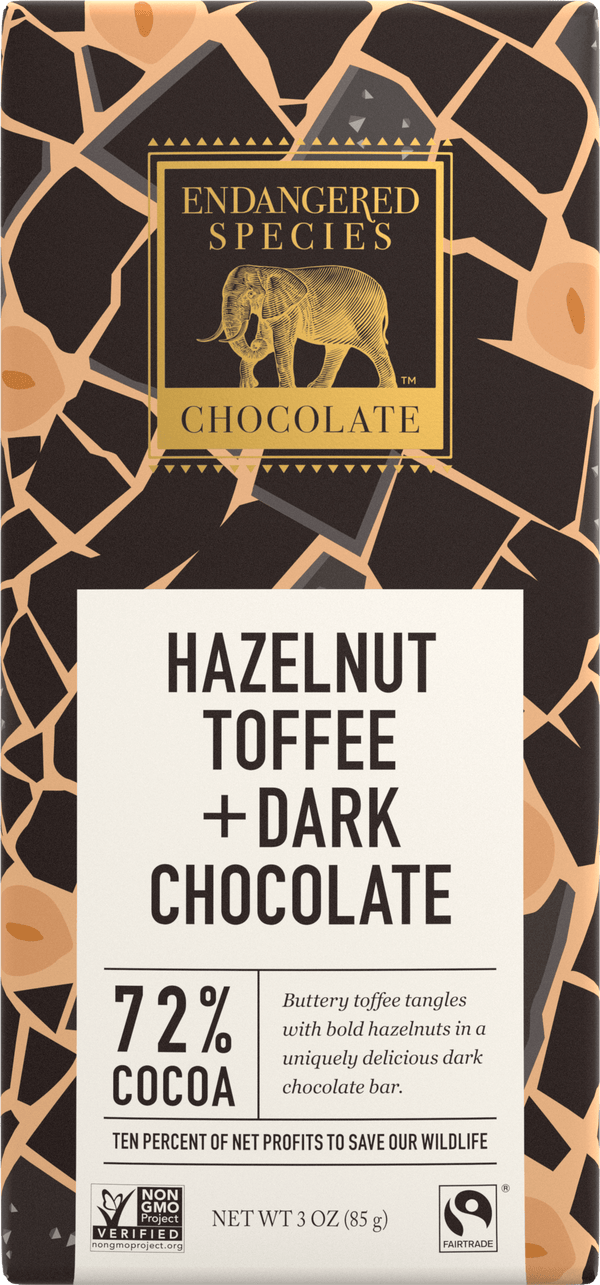Endangered Species - Chocolate Bar - Rhino - Hazelnut Toffee