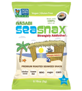 SeaSnax - Grab & Go, SeaSnax, Roasted Seasoned Seaweed, Wasabi