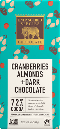 Endangered Species - Chocolate Bar Wolf - Cranberry & Almond